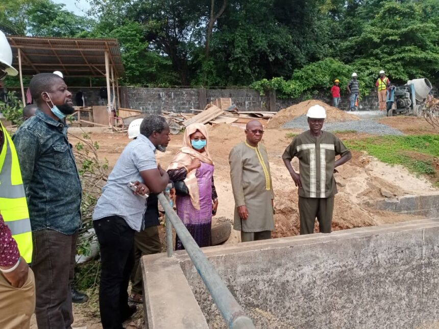 MINISTER OF WATER RESOURCES AND GUMA MANAGEMENT STAFF VISITS THE BABADORIE DAM AT REGENT AND THE GRAVITY WATER SUPPLY CONSTRUCTION SITE AT MAMBO