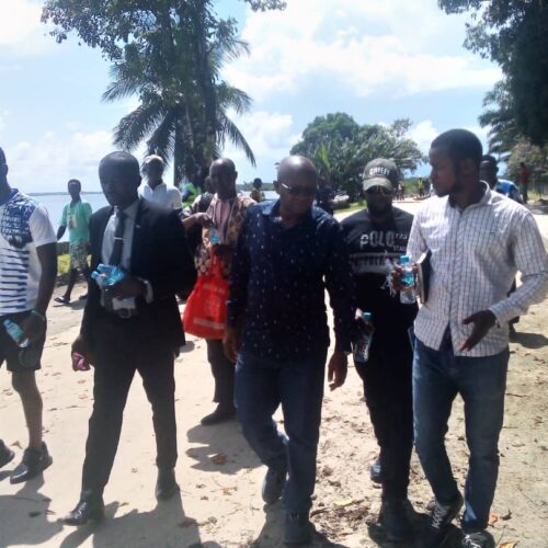 Minister of Water Resources and SALWACO Management Inspects Bonthe Municipal Water Supply Project