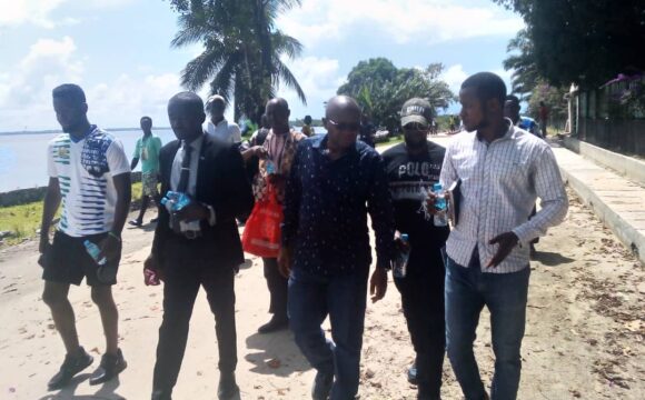 Minister of Water Resources and SALWACO Management Inspects Bonthe Municipal Water Supply Project